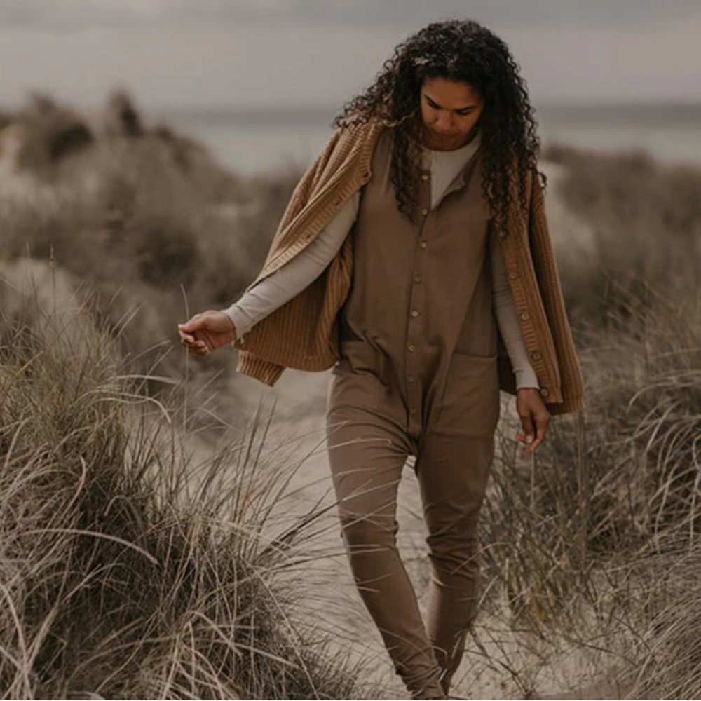 Simple Folk Free Range Jumpsuit in Walnut - 12